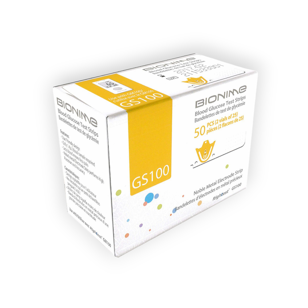 BIONIME TEST STRIPS 50  PIECES GS100