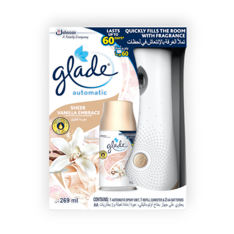 GLADE AUTOMATIC AIR FRESHER SHEER VANILLA